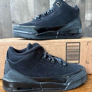 Nike Air Jordan 3 Black Cat Size *B-Grade* GS DM0967-001 Triple Black